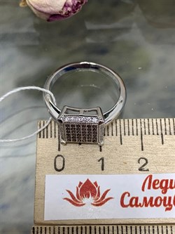 *Кольцо р.17,5 Коньячный Фианит Микро Вставки арт. SL-R63004-X-W-X-X-BR-792 вес 3,7 г - фото 262558 *Кольцо р.17,5 Коньячный Фианит Микро Вставки арт. SL-R63004-X-W-X-X-BR-792 вес 3,7 г - фото 262558