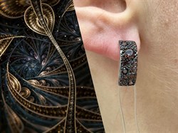 *Серьги Коньячный Фианит Микро Вставки арт. SL-E00324-X-WB-DB-X-DB-479 вес 4,3 г - фото 262587 *Серьги Коньячный Фианит Микро Вставки арт. SL-E00324-X-WB-DB-X-DB-479 вес 4,3 г - фото 262587