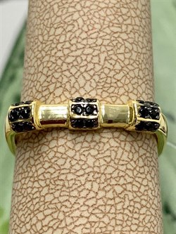 *Кольцо р.18 Черный Фианит Микро Вставки арт. MP-R01277-X-LB-X-X-B-18-171 Вес 2,4 г - фото 262673 *Кольцо р.18 Черный Фианит Микро Вставки арт. MP-R01277-X-LB-X-X-B-18-171 Вес 2,4 г - фото 262673