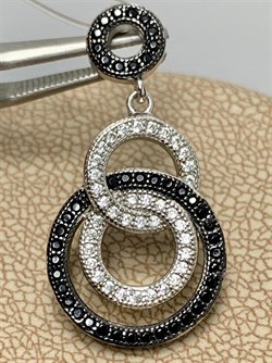 *Подвеска Микс Шпинель синт Черный Фианит Микро Вставки арт. MP-P00004-X-WB-X-X-BW-617 вес 2,58 г - фото 262732 *Подвеска Микс Шпинель синт Черный Фианит Микро Вставки арт. MP-P00004-X-WB-X-X-BW-617 вес 2,58 г - фото 262732