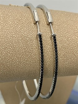 *Серьги Конго Черный Фианит Микро Вставки арт. CZ-E03044-X-WB-X-X-B-837 вес 20,9 г - фото 262777 *Серьги Конго Черный Фианит Микро Вставки арт. CZ-E03044-X-WB-X-X-B-837 вес 20,9 г - фото 262777