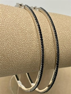 *Серьги Конго Черный Фианит Микро Вставки арт. CZ-E03044-X-WB-X-X-B-837 вес 20,9 г - фото 262778 *Серьги Конго Черный Фианит Микро Вставки арт. CZ-E03044-X-WB-X-X-B-837 вес 20,9 г - фото 262778