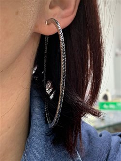 *Серьги Конго Черный Фианит Микро Вставки арт. CZ-E03044-X-WB-X-X-B-837 вес 20,9 г - фото 262782 *Серьги Конго Черный Фианит Микро Вставки арт. CZ-E03044-X-WB-X-X-B-837 вес 20,9 г - фото 262782