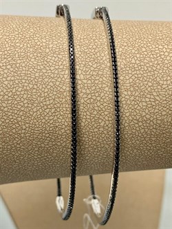 *Серьги Конго Черный Фианит Микро Вставки арт. CZ-E02081-X-WB-X-X-B-694 вес 16,1 г - фото 262795