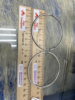 *Серьги Конго Черный Фианит Микро Вставки арт. CZ-E02081-X-WB-X-X-B-694 вес 16,1 г - фото 262796