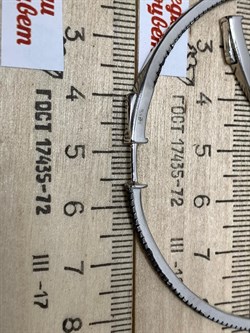 *Серьги Конго Черный Фианит Микро Вставки арт. CZ-E02081-X-WB-X-X-B-694 вес 16,1 г - фото 262800