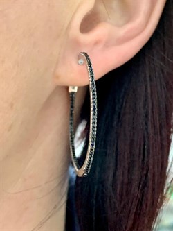 *Серьги Конго Черный Фианит Микро Вставки арт. CZ-E02948-X-WB-X-X-B-436 вес 8,1 г - фото 262817 *Серьги Конго Черный Фианит Микро Вставки арт. CZ-E02948-X-WB-X-X-B-436 вес 8,1 г - фото 262817