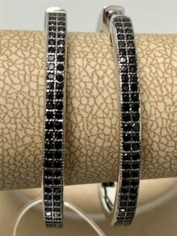 *Серьги Конго Черный Фианит Микро Вставки арт. CZ-E01700-X-WB-X-X-B-591 вес 7,4 г - фото 262822 *Серьги Конго Черный Фианит Микро Вставки арт. CZ-E01700-X-WB-X-X-B-591 вес 7,4 г - фото 262822