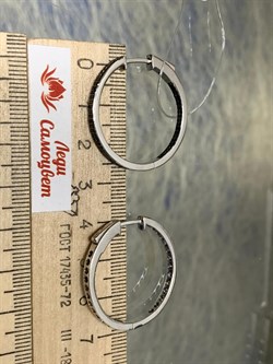 *Серьги Конго Черный Фианит Микро Вставки арт. CZ-E01700-X-WB-X-X-B-591 вес 7,4 г - фото 262825 *Серьги Конго Черный Фианит Микро Вставки арт. CZ-E01700-X-WB-X-X-B-591 вес 7,4 г - фото 262825