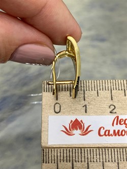 *Серьги Черный Фианит Микро Вставки арт. MP-E02585-X-LB-X-X-B-876 вес 6,4 г - фото 262992