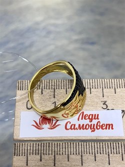 *Кольцо р.18,5 Черный Фианит Микро Вставки арт. CZ-R02316-X-LB-X-X-B-644 вес 5,3 г - фото 263037 *Кольцо р.18,5 Черный Фианит Микро Вставки арт. CZ-R02316-X-LB-X-X-B-644 вес 5,3 г - фото 263037