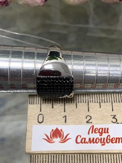 *Кольцо р.18 Черный Фианит Микро Вставки арт. CZ-R02316-X-WB-X-X-B-991 вес 5,1 г - фото 263043