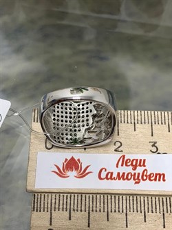 *Кольцо р.18 Черный Фианит Микро Вставки арт. CZ-R02316-X-WB-X-X-B-991 вес 5,1 г - фото 263048