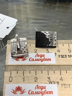 *Серьги Черный Фианит Микро Вставки арт. CZ-E2585-1-X-WB-X-X-B-087 вес 6,4 г - фото 263089 *Серьги Черный Фианит Микро Вставки арт. CZ-E2585-1-X-WB-X-X-B-087 вес 6,4 г - фото 263089