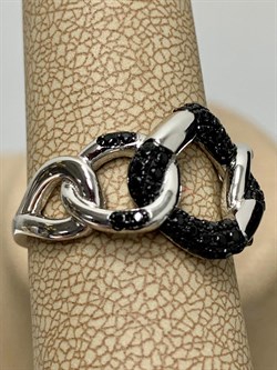 *Кольцо р.18 Черный Фианит арт. CZ-R02991-X-WB-X-X-B-173 вес 4,46 г - фото 263101 *Кольцо р.18 Черный Фианит арт. CZ-R02991-X-WB-X-X-B-173 вес 4,46 г - фото 263101