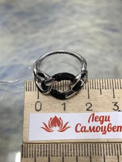 *Кольцо р.18 Черный Фианит арт. CZ-R02991-X-WB-X-X-B-173 вес 4,46 г - фото 263107 *Кольцо р.18 Черный Фианит арт. CZ-R02991-X-WB-X-X-B-173 вес 4,46 г - фото 263107