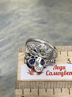 *Кольцо р.19 Голубой Фианит арт. CZ-R00894-X-W-TS-X-PD-269 вес 5,5 г - фото 263252