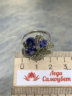 *Кольцо р.19 Голубой Фианит арт. CZ-R00894-X-W-TS-X-PD-269 вес 5,5 г - фото 263253