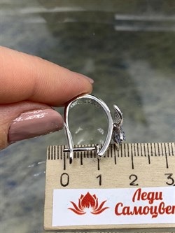 *Серьги Голубой Фианит Микро Вставки арт. CZ-E01227-X-W-X-X-M2-598 вес 6,2 г - фото 263260