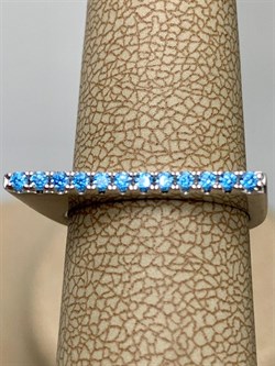 *Кольцо р.16 Голубой Фианит Микро Вставки арт. MP-R01313-X-W-X-X-BT-611 вес 2,73 г - фото 263269