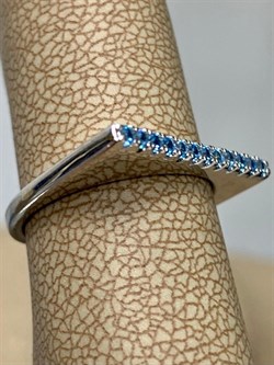 *Кольцо р.16 Голубой Фианит Микро Вставки арт. MP-R01313-X-W-X-X-BT-611 вес 2,73 г - фото 263271