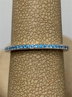 *Кольцо р.17 Голубой Фианит арт. SL-R01311-X-W-X-X-BT-979 вес 1,35 г - фото 263325