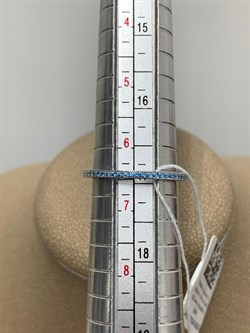*Кольцо р.17 Голубой Фианит арт. SL-R01311-X-W-X-X-BT-979 вес 1,35 г - фото 263327