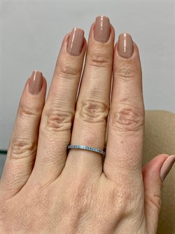 *Кольцо р.17 Голубой Фианит арт. SL-R01311-X-W-X-X-BT-968 вес 1,35 г - фото 263332