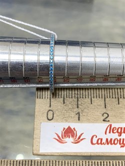 *Кольцо р.17 Голубой Фианит арт. SL-R01311-X-W-X-X-BT-968 вес 1,35 г - фото 263334