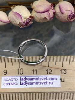 *Кольцо р.17 Голубой Фианит арт. SL-R01311-X-W-X-X-BT-968 вес 1,35 г - фото 263336