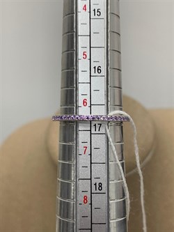 *Кольцо р.17 Лавандовый Фианит арт. SL-R01311-X-W-X-X-AM-141 вес 1,35 г - фото 263342