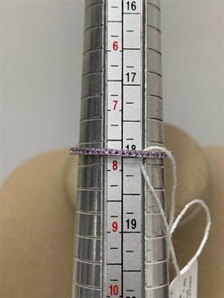 *Кольцо р.18 Лавандовый Фианит арт. SL-R01311-X-W-X-X-AM-196 вес 1,4 г - фото 263350