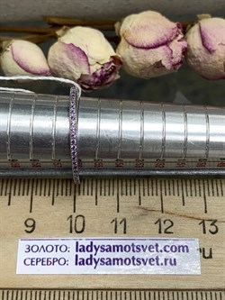 *Кольцо р.18 Лавандовый Фианит арт. SL-R01311-X-W-X-X-AM-196 вес 1,4 г - фото 263351