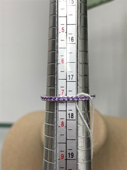 *Кольцо р.17,5 Лавандовый Фианит Микро Вставки арт. CZ-R00579-X-W-X-X-VI-756 вес 1,86 г - фото 263366