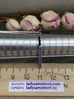 *Кольцо р.18 Лавандовый Фианит Микро Вставки арт. MP-R01313-X-W-X-X-AM-718 вес 3,02 г - фото 263372