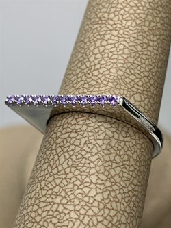 *Кольцо р.18 Лавандовый Фианит Микро Вставки арт. MP-R01313-X-W-X-X-AM-718 вес 3,02 г - фото 263378