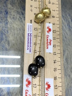 *Колье р.70-75 Черный Жемчуг Барокко Фианит Облачка арт. RB-N343-2-X-BL-PN-X-W-436 вес 12,59 г - фото 263404 *Колье р.70-75 Черный Жемчуг Барокко Фианит Облачка арт. RB-N343-2-X-BL-PN-X-W-436 вес 12,59 г - фото 263404