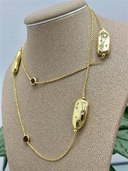 *Колье р.55 Фианит Облачка арт. RB-N368-4-X-L-OK18-X-W-430 вес 8,76 г - фото 263441 *Колье р.55 Фианит Облачка арт. RB-N368-4-X-L-OK18-X-W-430 вес 8,76 г - фото 263441