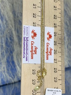 *Колье р.45-50 Розовый Жемчуг Фианит Облачка арт. RB-N361-4-X-BL-PN-X-W-115 вес 5,45 г - фото 263513 *Колье р.45-50 Розовый Жемчуг Фианит Облачка арт. RB-N361-4-X-BL-PN-X-W-115 вес 5,45 г - фото 263513