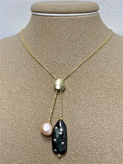 *Колье р.45-50 Розовый Жемчуг Фианит Облачка арт. RB-N361-4-X-BL-PN-X-W-115 вес 5,45 г - фото 263515 *Колье р.45-50 Розовый Жемчуг Фианит Облачка арт. RB-N361-4-X-BL-PN-X-W-115 вес 5,45 г - фото 263515