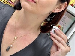 *Колье р.45-50 Розовый Жемчуг Фианит Облачка арт. RB-N361-4-X-BL-PN-X-W-115 вес 5,45 г - фото 263520 *Колье р.45-50 Розовый Жемчуг Фианит Облачка арт. RB-N361-4-X-BL-PN-X-W-115 вес 5,45 г - фото 263520