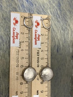 *Серьги Фианит Облачка арт. RB-E316-2-X-W-X-X-W-009 вес 8,2 г - фото 263861