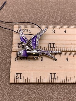 *Брошь Ласточка Эмаль арт. 04-2181/ЭМ70-00-445 вес 6,46 г - фото 263895