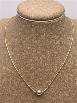 *Колье р.50 Шар цв Белое цв Лимонное арт. 07-0208-00-000-1121-42-234 вес 4,36 г - фото 264011