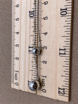 *Колье р.45-50 Шары цв Белое арт. 07-0001-00-000-1120-42-119 вес 2,86 г - фото 264026