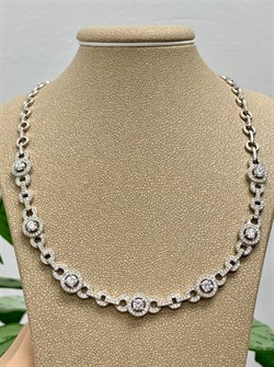 *Колье р.43 Белый Фианит Микро Вставки арт. MP-N00021-X-W-X-X-W-646 вес 21,86 г - фото 264055 *Колье р.43 Белый Фианит Микро Вставки арт. MP-N00021-X-W-X-X-W-646 вес 21,86 г - фото 264055