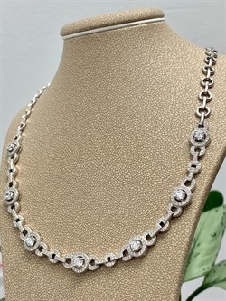 *Колье р.43 Белый Фианит Микро Вставки арт. MP-N00021-X-W-X-X-W-646 вес 21,86 г - фото 264060 *Колье р.43 Белый Фианит Микро Вставки арт. MP-N00021-X-W-X-X-W-646 вес 21,86 г - фото 264060