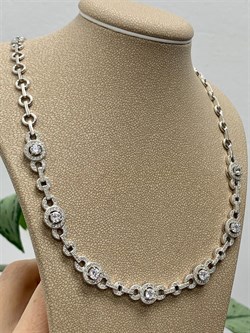 *Колье р.43 Белый Фианит Микро Вставки арт. MP-N00021-X-W-X-X-W-646 вес 21,86 г - фото 264061 *Колье р.43 Белый Фианит Микро Вставки арт. MP-N00021-X-W-X-X-W-646 вес 21,86 г - фото 264061