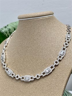 *Колье р.43 Белый Фианит Микро Вставки арт. MP-N00023-X-W-X-X-W-448 вес 23,5 г - фото 264068 *Колье р.43 Белый Фианит Микро Вставки арт. MP-N00023-X-W-X-X-W-448 вес 23,5 г - фото 264068