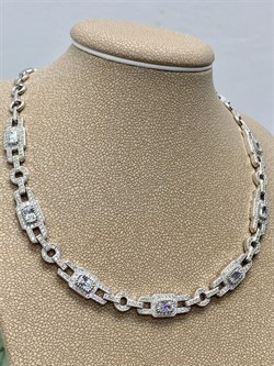 *Колье р.43 Белый Фианит Микро Вставки арт. MP-N00023-X-W-X-X-W-448 вес 23,5 г - фото 264069 *Колье р.43 Белый Фианит Микро Вставки арт. MP-N00023-X-W-X-X-W-448 вес 23,5 г - фото 264069